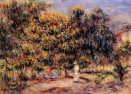 Die Frau in Weiß im Garten bei Colettes Die Frau in Weiß im Garten bei Colettes