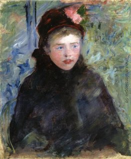 Susan in einem Toque mit Zwei Rosen Getrimmt Susan in einem Toque mit Zwei Rosen Getrimmt