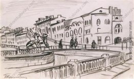 Leningrad. Bankbrücke. Leningrad. Bankbrücke.