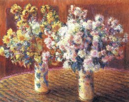 Zwei Vasen mit Chrysanthemen Zwei Vasen mit Chrysanthemen