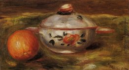 Stillleben mit Orange und Sugar Bowl Stillleben mit Orange und Sugar Bowl