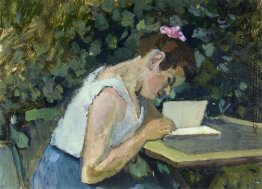Lesende Frau in einem Garten Lesende Frau in einem Garten