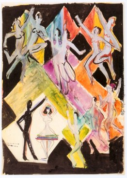 Design für die Wandmalerei Bunter Tanz Design für die Wandmalerei Bunter Tanz