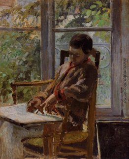 Lucien Pissarro in einem Innenraum Lucien Pissarro in einem Innenraum