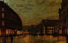 Boars Lane, Leeds beim Lampenlicht Boars Lane, Leeds beim Lampenlicht