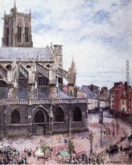 Die Kirche des Heiligen Jacues, Dieppe, Regnerisches Wetter Die Kirche des Heiligen Jacues, Dieppe, Regnerisches Wetter