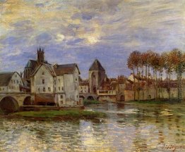 Die Moret Brücke am Sonnenuntergang Die Moret Brücke am Sonnenuntergang