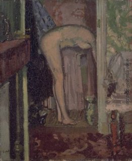 Frau, die ihr Haar Frau, die ihr Haar