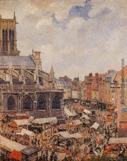 Der Markt rund um die Kirche von Saint-Jacques, Dieppe Der Markt rund um die Kirche von Saint-Jacques, Dieppe