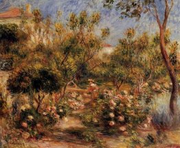 Junge Frau in einem Garten Cagnes Junge Frau in einem Garten Cagnes