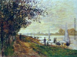 Das Riverbank in Petit-Gennevilliers, Sunset Das Riverbank in Petit-Gennevilliers, Sunset
