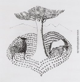 Gazelles der Nähe des Baumes Gazelles der Nähe des Baumes