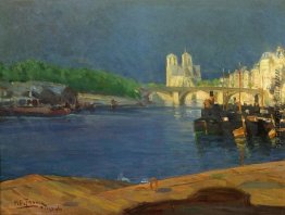 Blick auf die Seine Mit Blick auf Notre-Dame- Blick auf die Seine Mit Blick auf Notre-Dame-