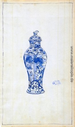 Blue and White Covered Urn Blue and White Covered Urn