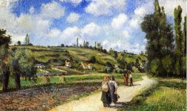Landschaft bei Pontoise, die Straße Auvers Landschaft bei Pontoise, die Straße Auvers
