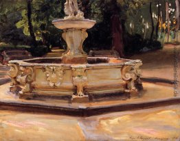 Ein Marmorbrunnen in Aranjuez, Spanien Ein Marmorbrunnen in Aranjuez, Spanien