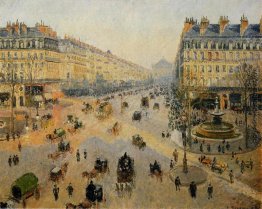Die Avenue de L'Opera, Paris, Sonnenlicht, Wintermorgen Die Avenue de L'Opera, Paris, Sonnenlicht, Wintermorgen