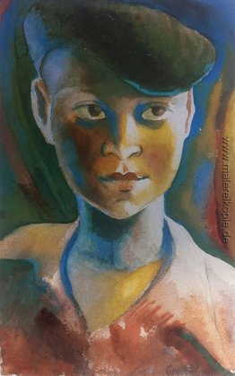 DER BLAUE Baskenmütze, MARY Sekoto DER BLAUE Baskenmütze, MARY Sekoto