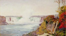 Blick auf beide Fälle von Niagara Blick auf beide Fälle von Niagara