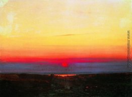 Sonnenuntergang in den Steppen am Meer Sonnenuntergang in den Steppen am Meer