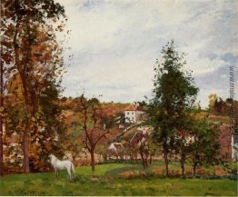 Landschaft mit einem weißen Pferd in einem Feld, L'Ermitage Landschaft mit einem weißen Pferd in einem Feld, L'Ermitage