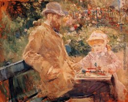 Eugene Manet mit seiner Tochter bei Bougival Eugene Manet mit seiner Tochter bei Bougival