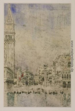 Die Piazzetta und die Alte Campanile, Venedig Die Piazzetta und die Alte Campanile, Venedig
