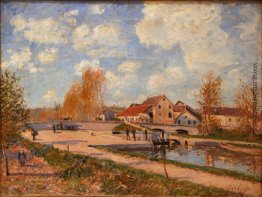 Die Bourgogne Sperre bei Moret, Frühling Die Bourgogne Sperre bei Moret, Frühling