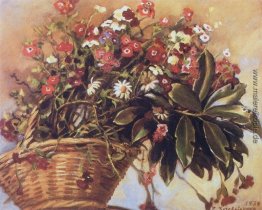 Ein Korb mit Blumen Ein Korb mit Blumen