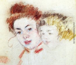 Skizze der Reine und Kind Skizze der Reine und Kind