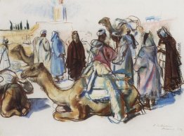 Markt mit ihren Kamelen. Marrakesh Markt mit ihren Kamelen. Marrakesh