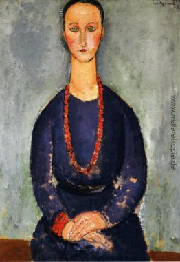 Frau mit einem roten Hals Frau mit einem roten Hals