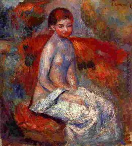 Nude in einer Landschaft sitzend Nude in einer Landschaft sitzend
