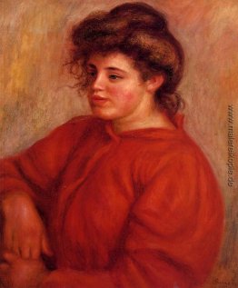 Frau in einem roten Bluse Frau in einem roten Bluse