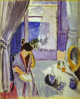 Frauenmesswert an einer Kommode (Interieur, Nizza) Frauenmesswert an einer Kommode (Interieur, Nizza)