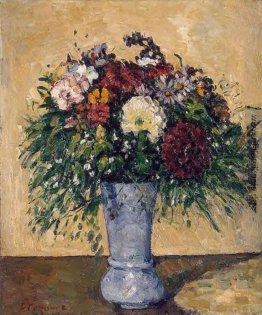 Blumen in einem blauen Vase Blumen in einem blauen Vase