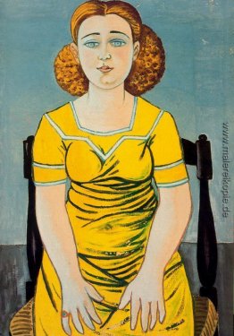 Portrait of blonde Frau sitzt Portrait of blonde Frau sitzt