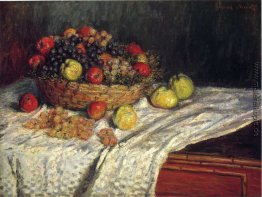 Obstkorb mit Äpfeln und Trauben Obstkorb mit Äpfeln und Trauben