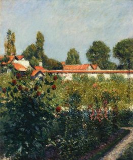 Der Garten von Petit Gennevillers, die rosa Dächer Der Garten von Petit Gennevillers, die rosa Dächer