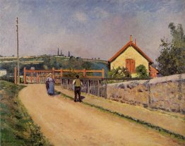 Der Bahnübergang in Les Patis Der Bahnübergang in Les Patis