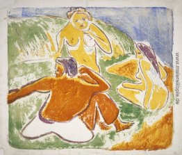 Drei Badende am Strand Drei Badende am Strand