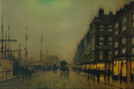 Liverpool Quay durch Mondschein Liverpool Quay durch Mondschein