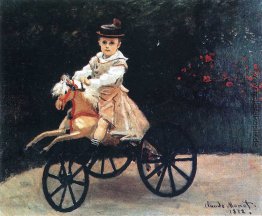 Jean Monet auf einem Mechanischer Pferde Jean Monet auf einem Mechanischer Pferde