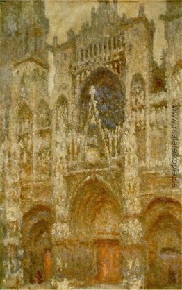 Rouen-Kathedrale, Das Tor, Graues Wetter Rouen-Kathedrale, Das Tor, Graues Wetter