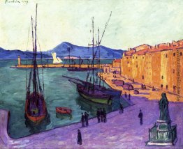 Hafen von Saint-Tropez, Abend Effect Hafen von Saint-Tropez, Abend Effect