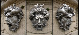 Drei Ansichten einer Maske Drei Ansichten einer Maske