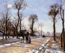 Straße Winter-Sonnenlicht und Schnee Straße Winter-Sonnenlicht und Schnee