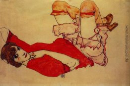 Wally mit roter Bluse Wally mit roter Bluse