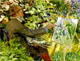 Künstler an der Staffelei (Porträt von Konstantin Korovin) Künstler an der Staffelei (Porträt von Konstantin Korovin)