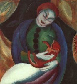 Mädchen mit Katze II Mädchen mit Katze II